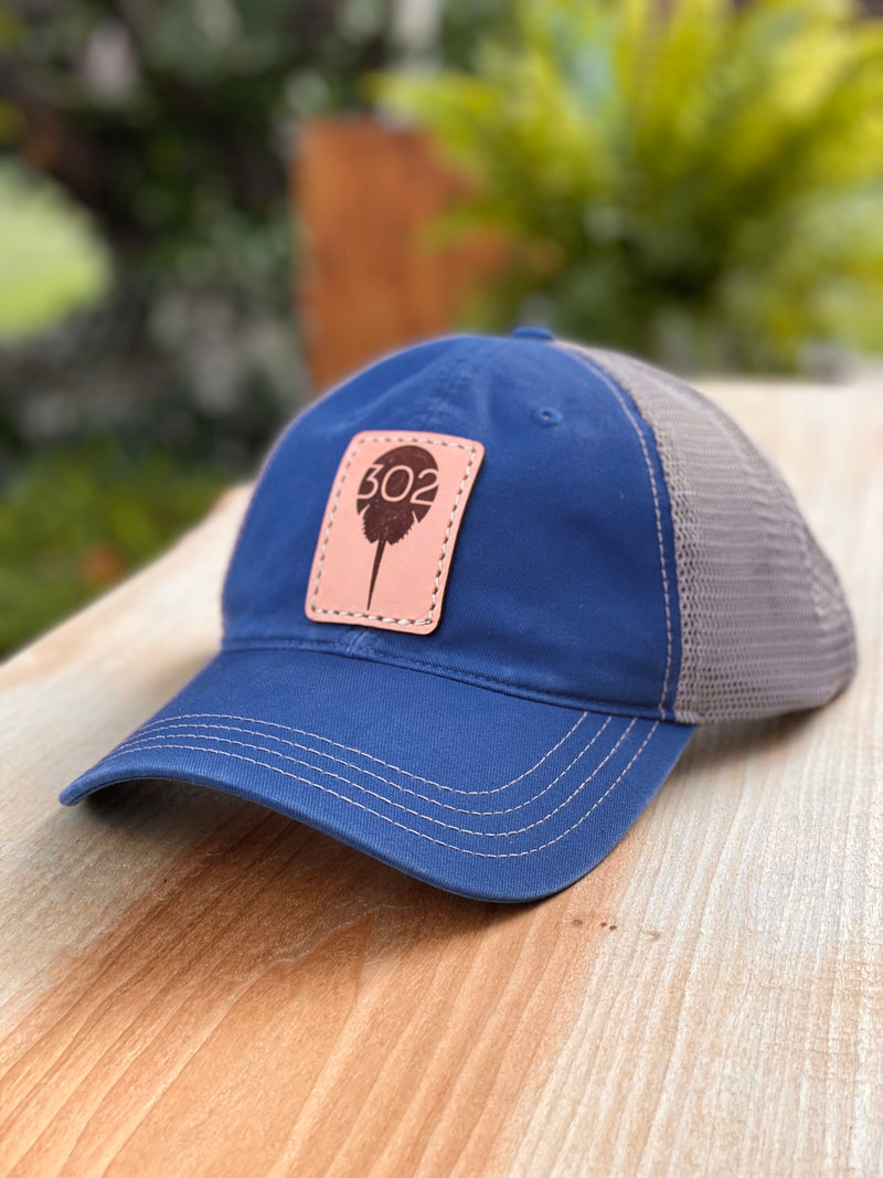 Unstructured Trucker, leather patch