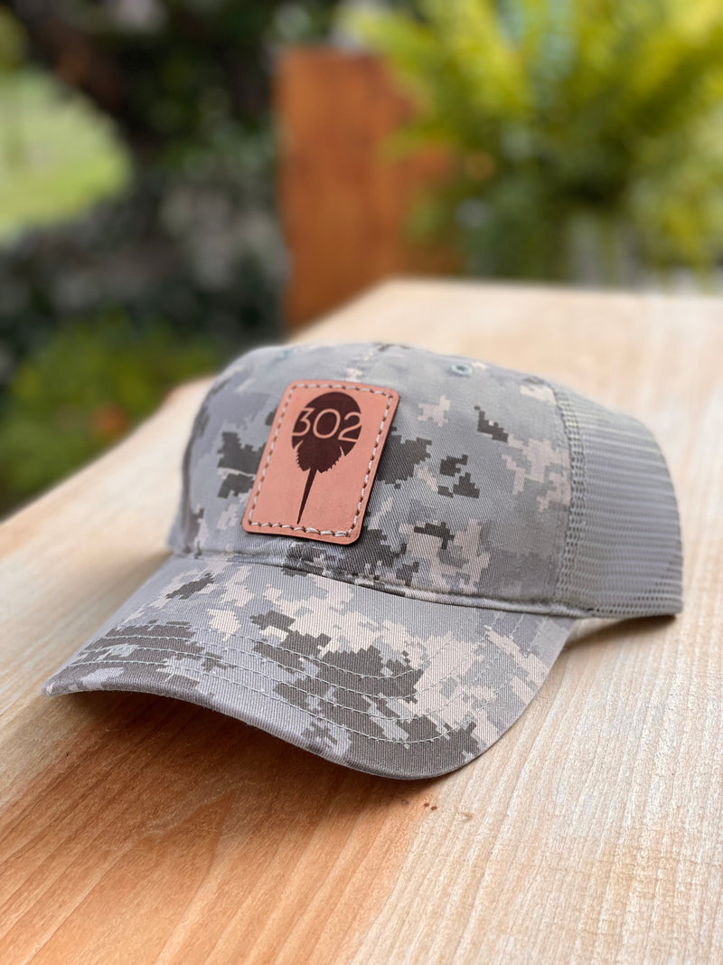 Unstructured Trucker, leather patch